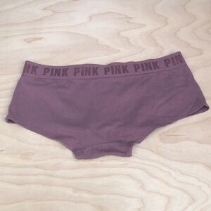 PINK Victoria's Secret Mauve Boyshorts boxer with Branded Waist Womens Sz M.